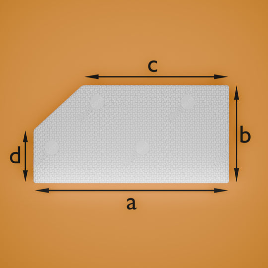 Topper with slanted corner section V2