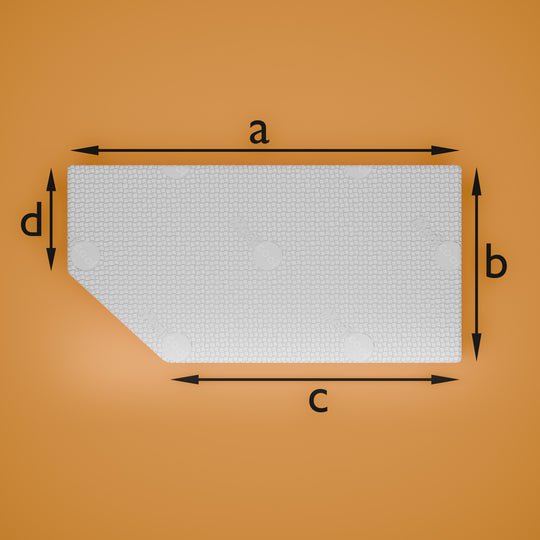 Topper with slanted corner section V3
