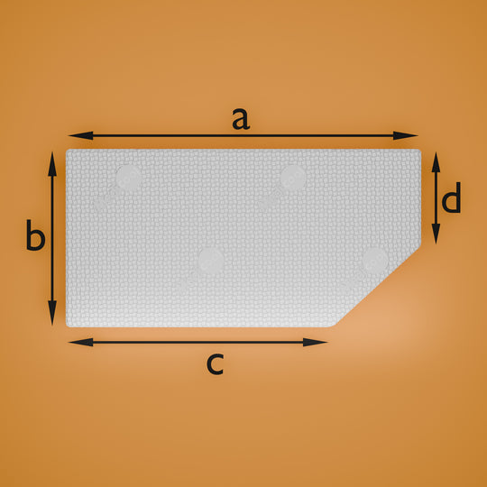 Topper with slanted corner section V4