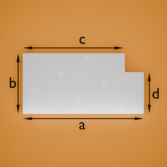 Topper with a corner cutout V1